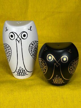Kate Spade owl face salt & pepper shakers